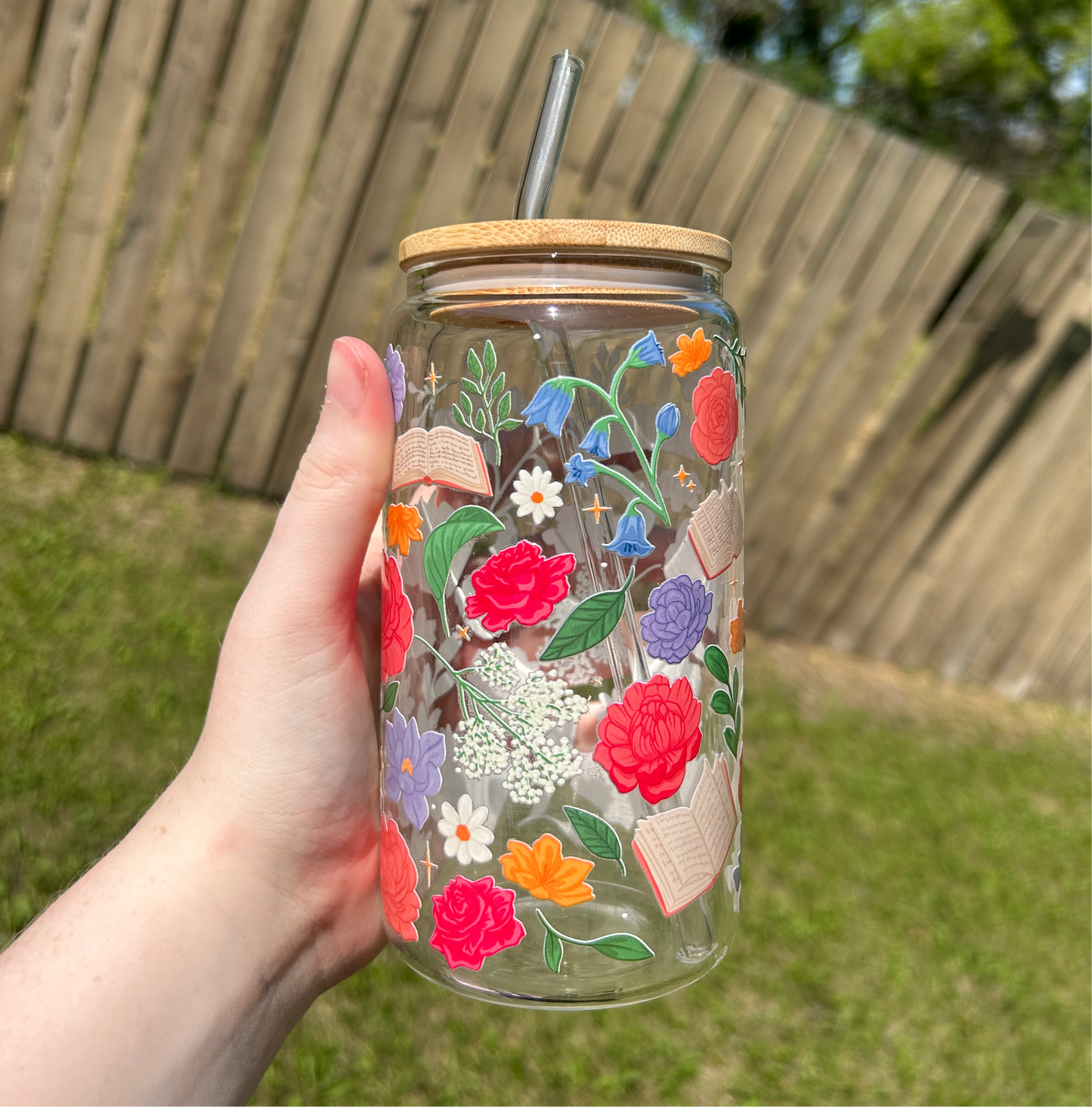 Full Bloom Glass can