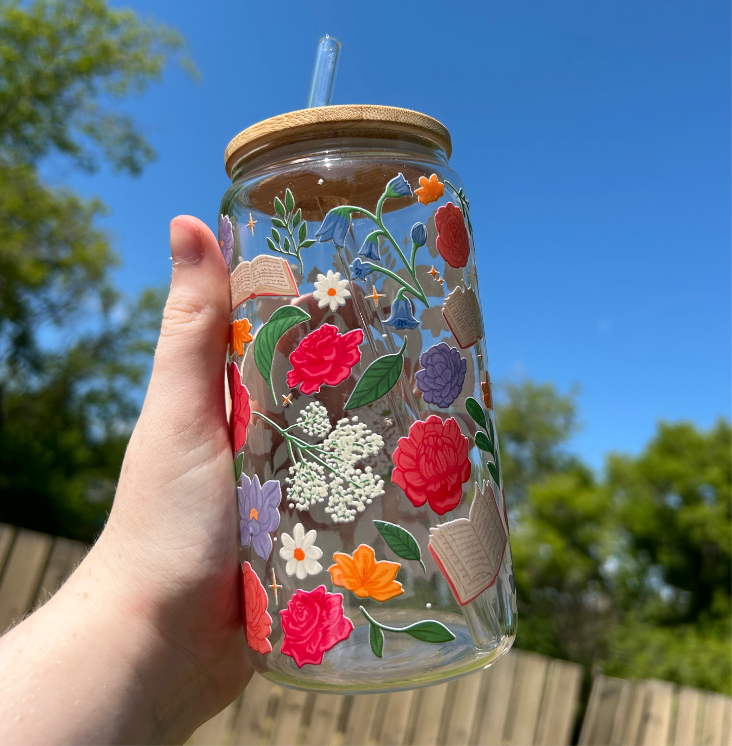 Full Bloom Glass can